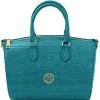 Croc Print Leather Duffle bag