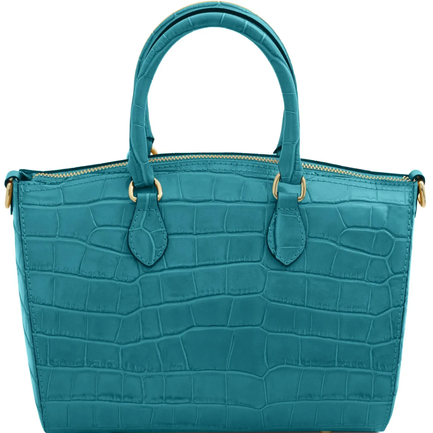 Croc Print Leather Duffle bag