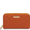 Double zip Around Soft Leather Wallet