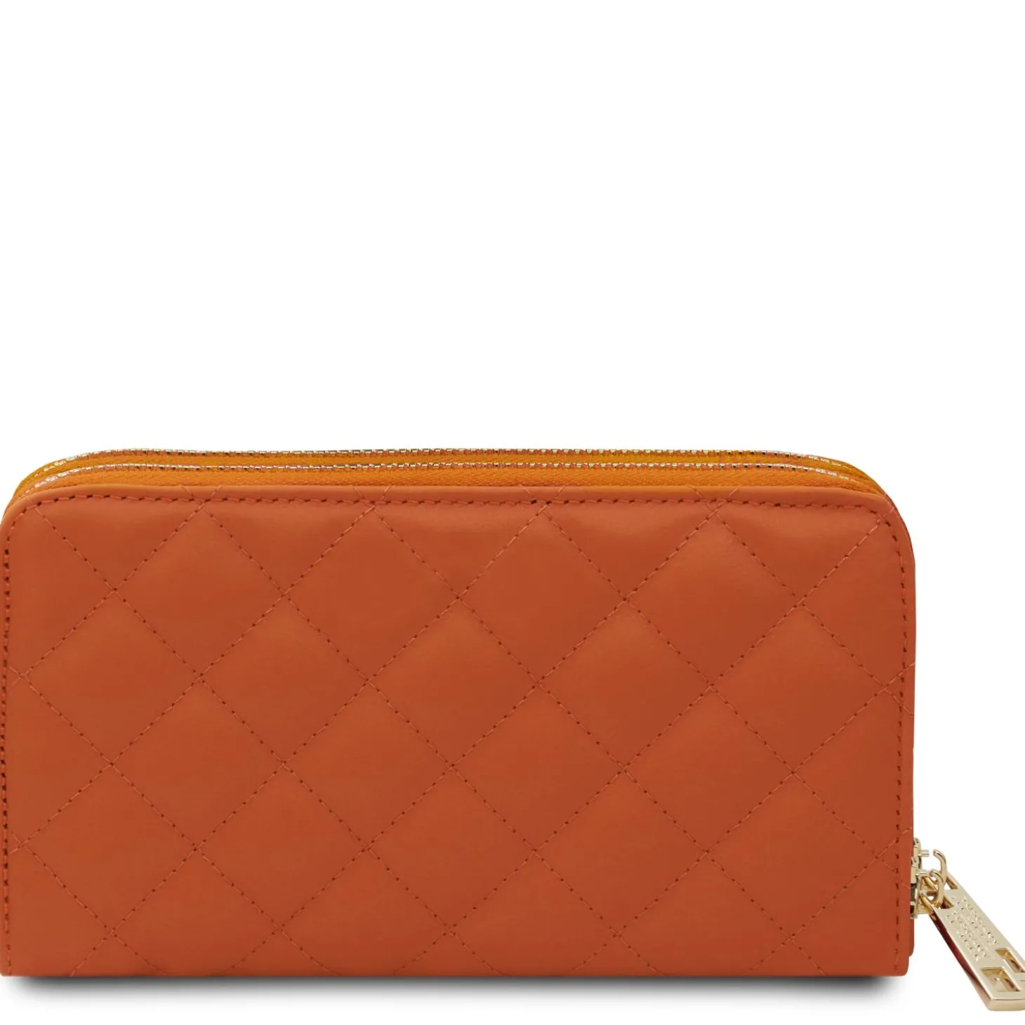 Double zip Around Soft Leather Wallet