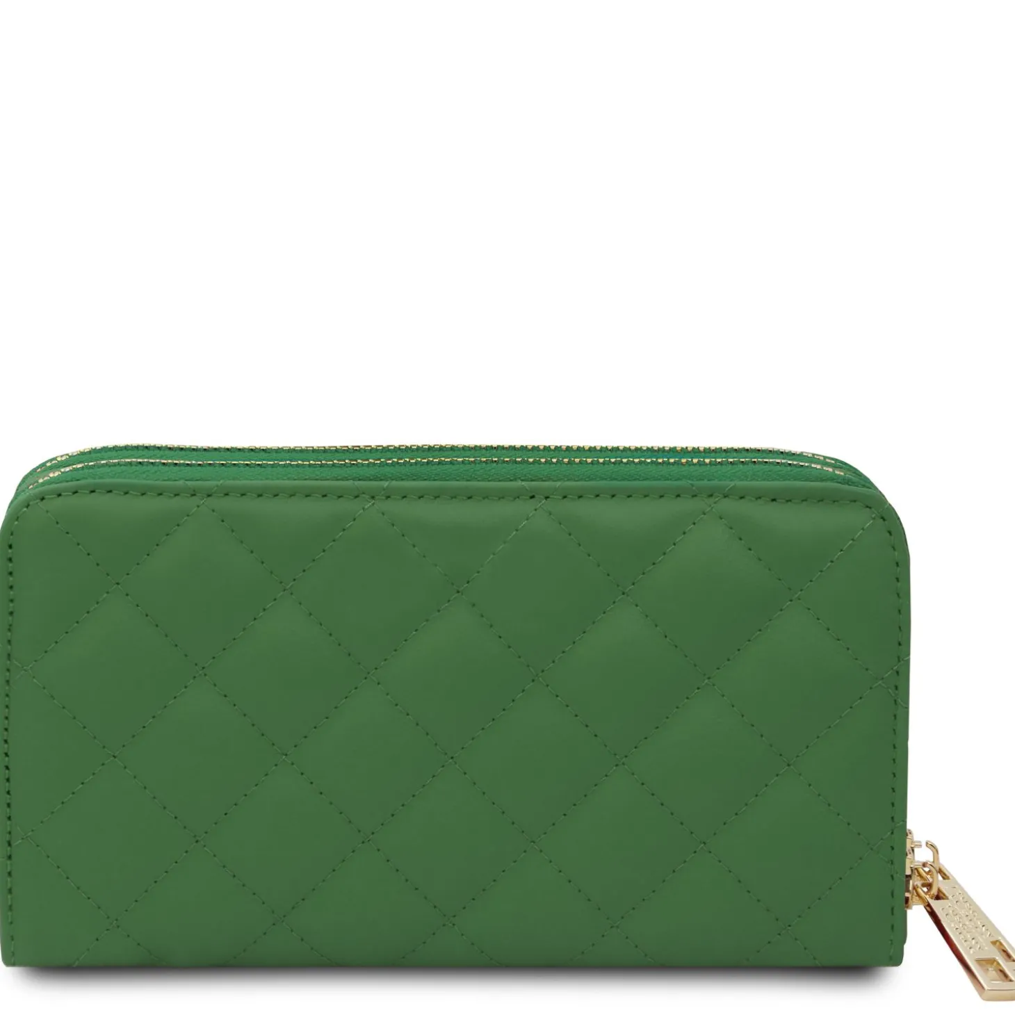 Double zip Around Soft Leather Wallet