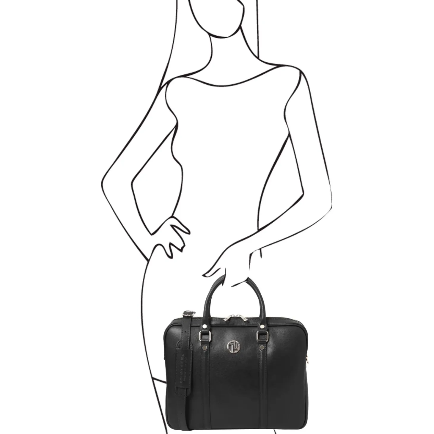 Exclusive Saffiano Leather Laptop Case