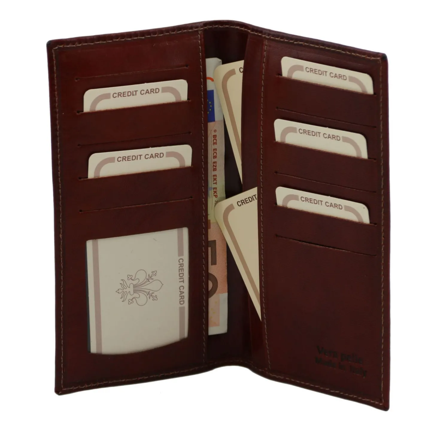 Exclusive Vertical 2 Fold Leather Wallet