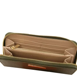 Exclusive zip Around Leather Wallet