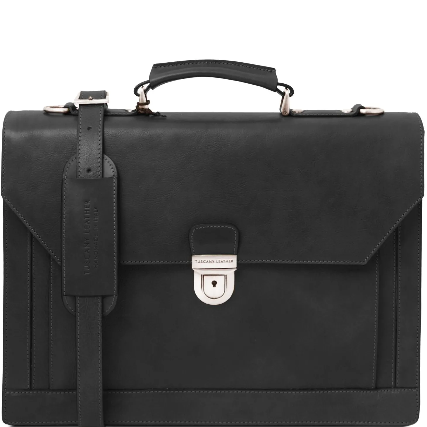 Leather Briefcase 3 Compartments