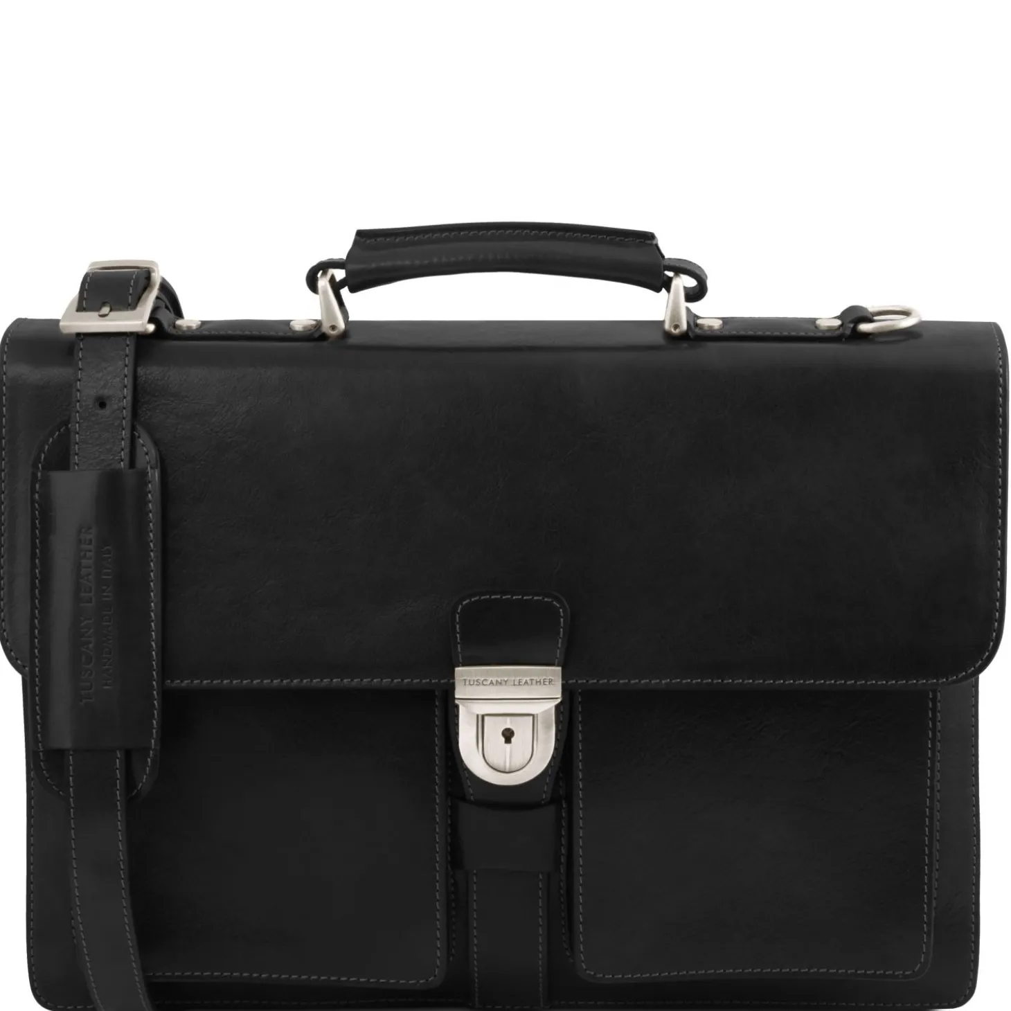 Leather Briefcase 3 Compartments