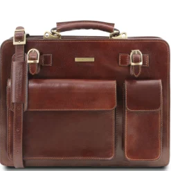Leather Briefcase 2 Compartments