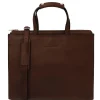 Leather Briefcase 3 Compartments for Women