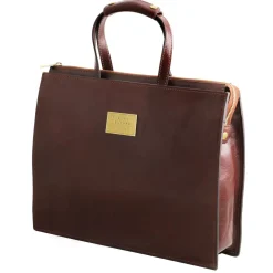 Leather Briefcase 3 Compartments for Women