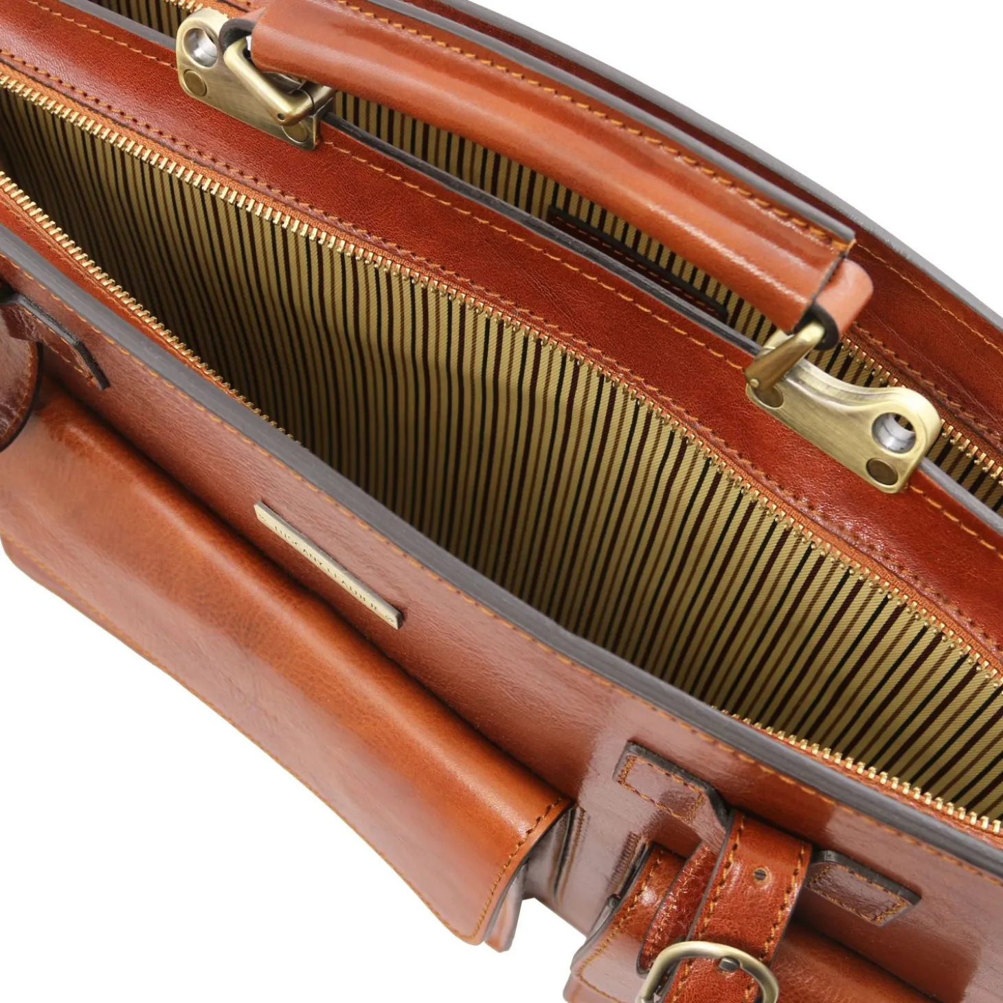 Leather Briefcase 2 Compartments