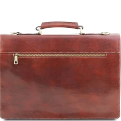Leather Briefcase 3 Compartments