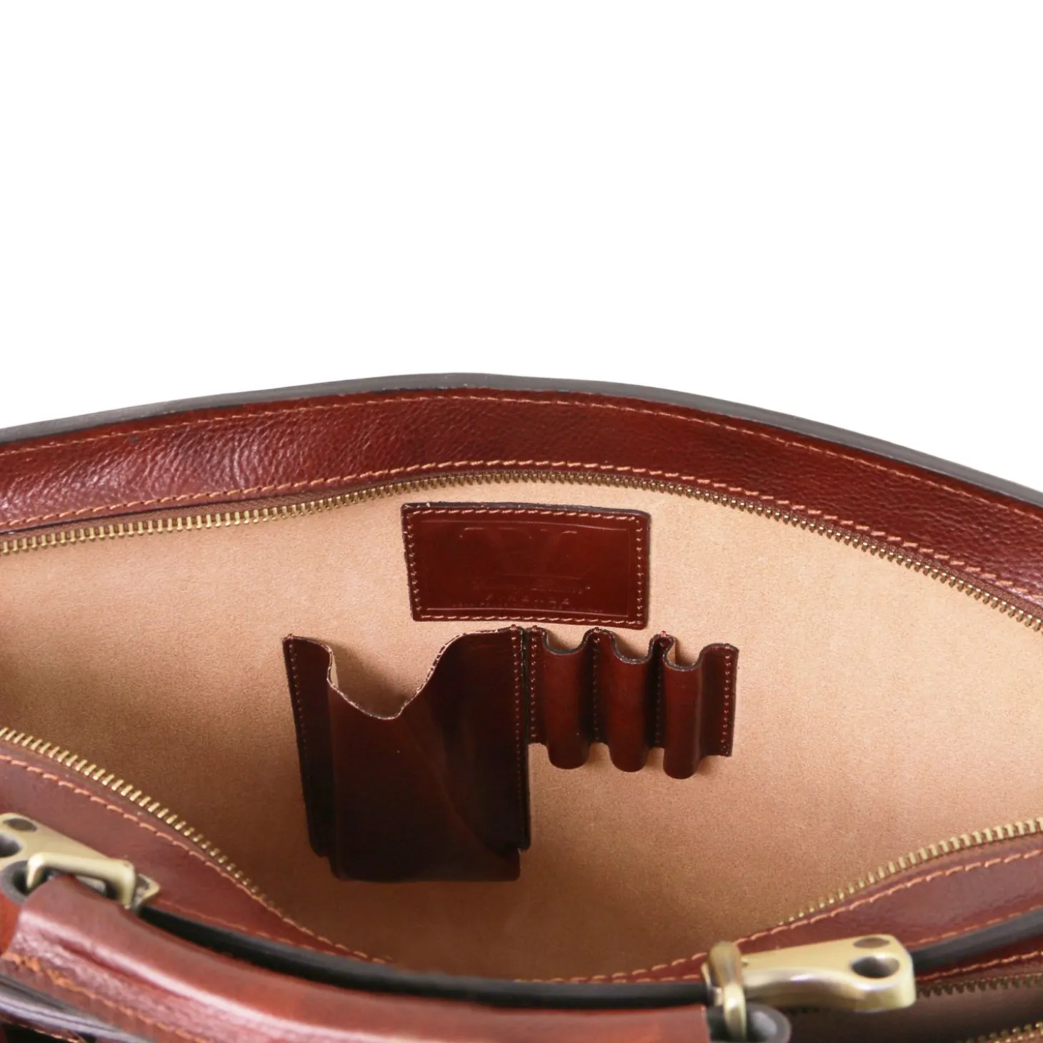 Leather Briefcase 2 Compartments