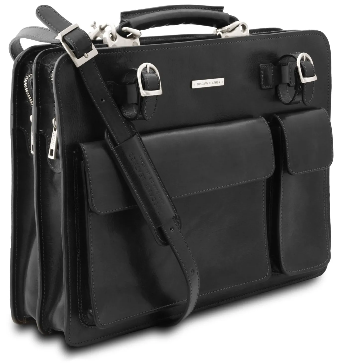 Leather Briefcase 2 Compartments