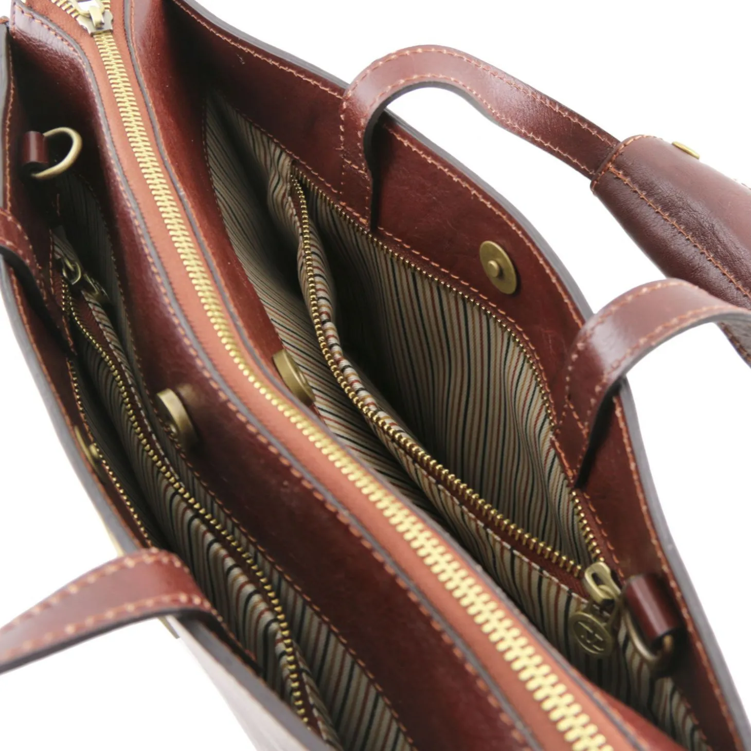 Leather Briefcase 3 Compartments for Women