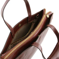 Leather Briefcase 3 Compartments for Women