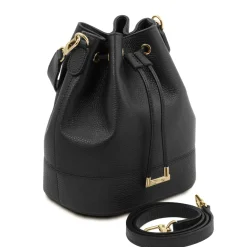 Leather Bucket bag and Exclusive zip Around Leather Wallet