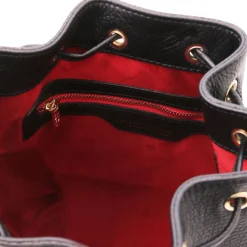 Leather Bucket bag and Exclusive zip Around Leather Wallet