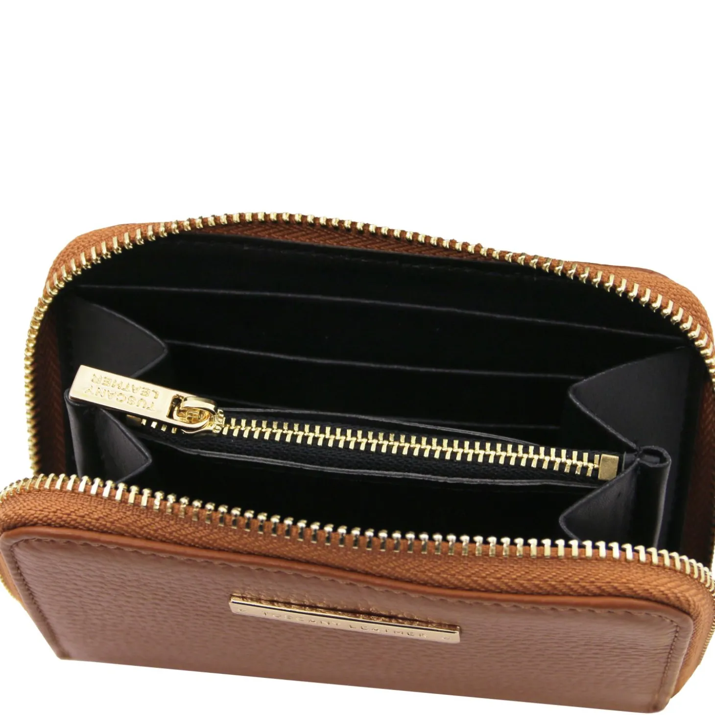 Leather Bucket bag and Exclusive zip Around Leather Wallet