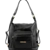 Leather Convertible Backpack Shoulderbag