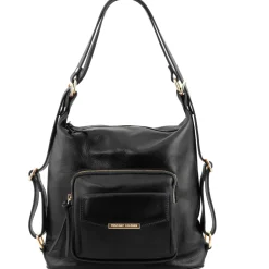 Leather Convertible Backpack Shoulderbag