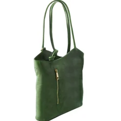 Leather Convertible Backpack Shoulderbag