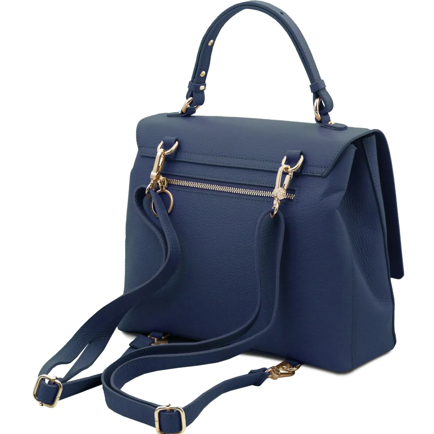 Leather Convertible Backpack Handbag