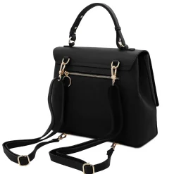 Leather Convertible Backpack Handbag