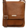Leather Crossbody bag for men With Front Pocket
