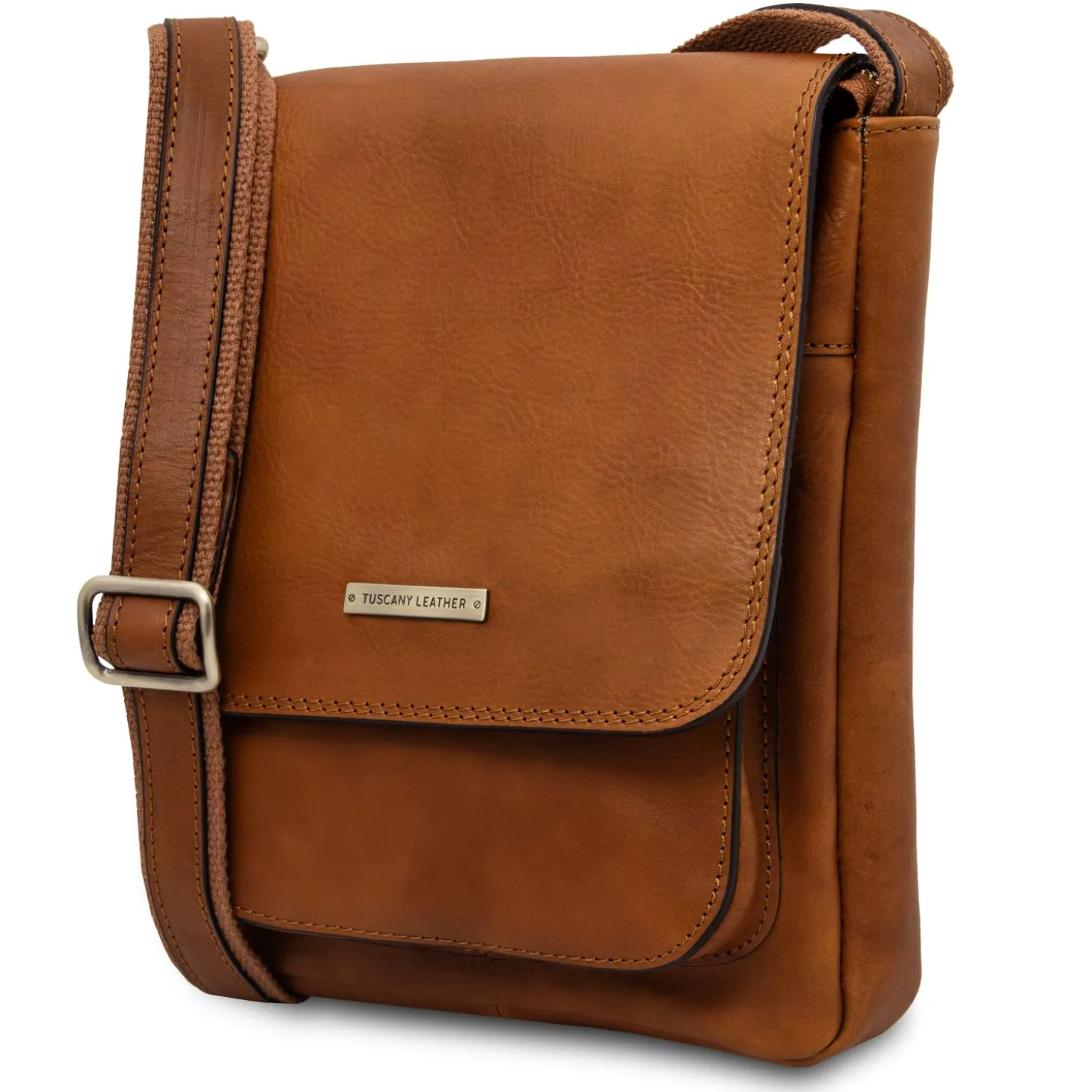Leather Crossbody bag for men With Front Pocket