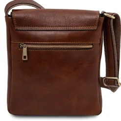 Leather Crossbody bag for men With Front Pocket