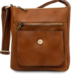 Leather Crossbody bag for men With Front Pocket