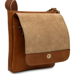 Leather Crossbody bag for men With Front Pocket
