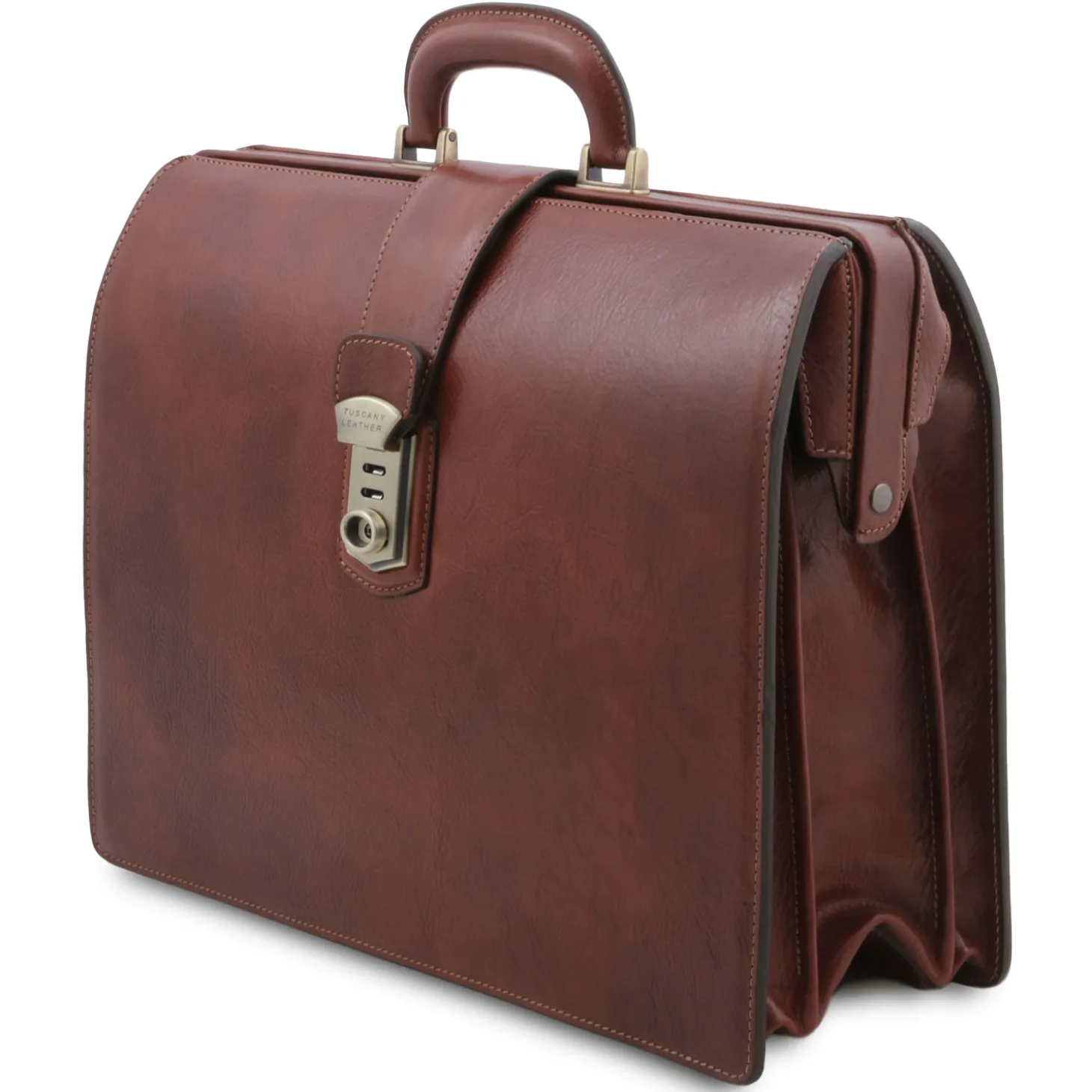 Leather Doctor bag Briefcase 3 Compartments