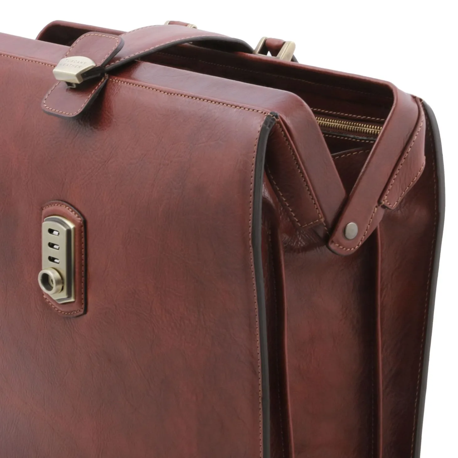 Leather Doctor bag Briefcase 3 Compartments