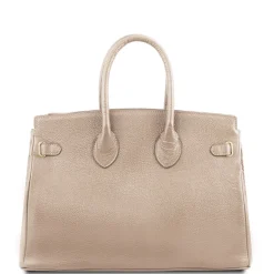 Leather Handbag With Golden Hardware