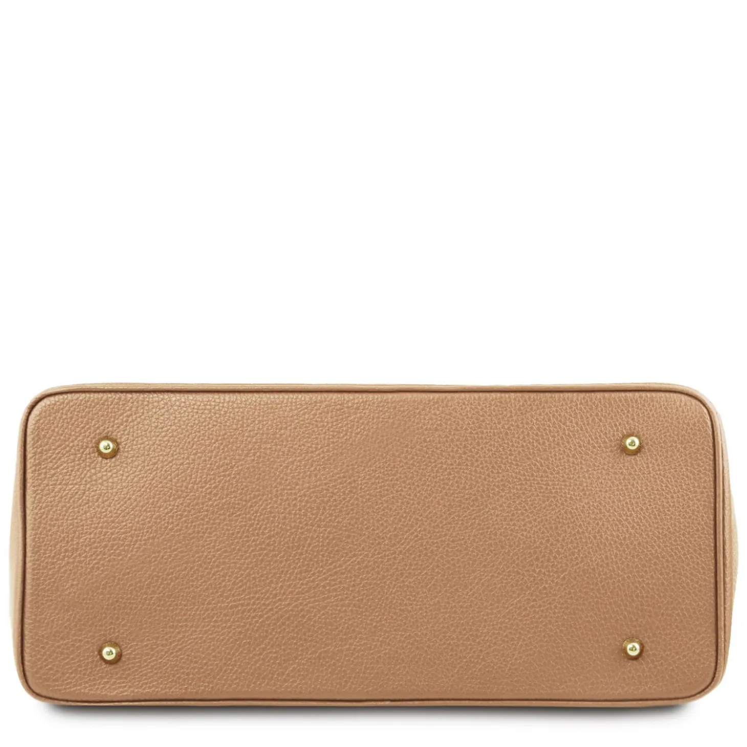 Leather Handbag With Golden Hardware