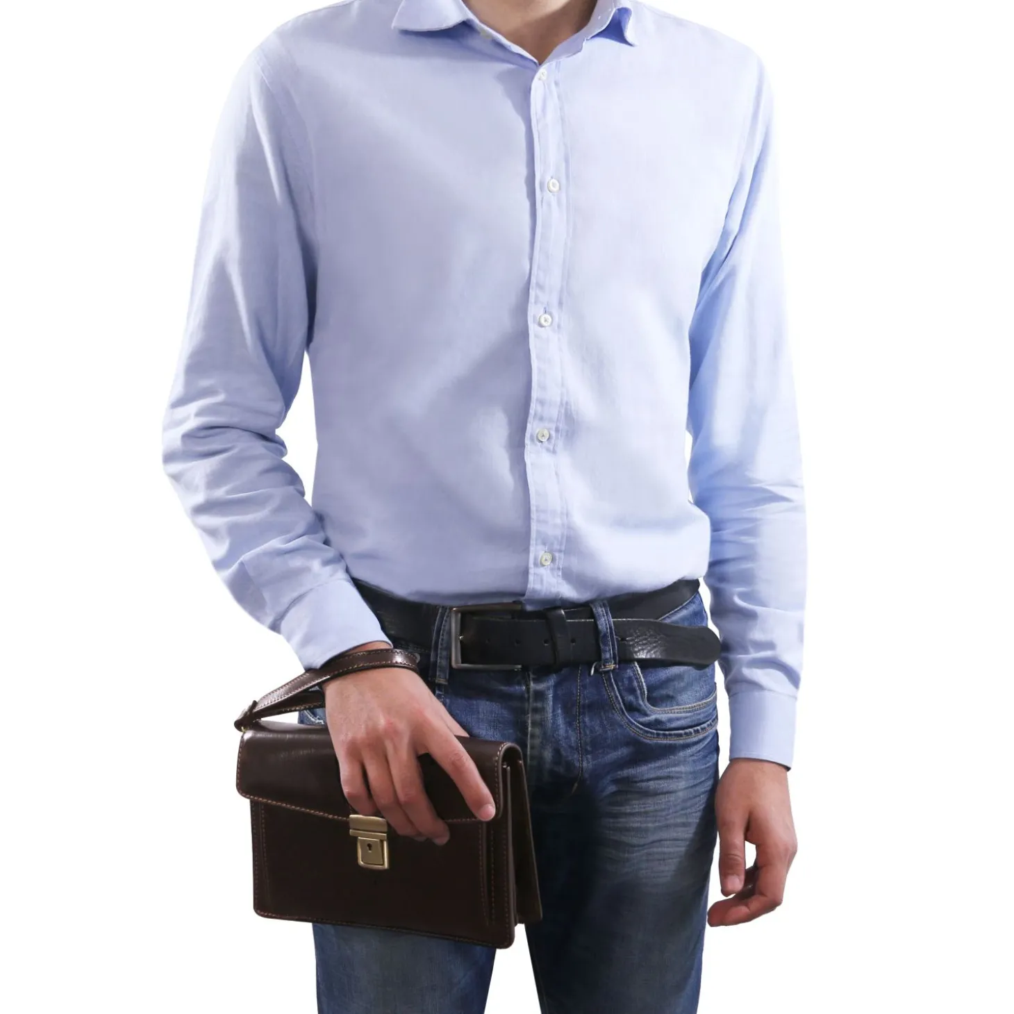 Leather Handy Wrist bag