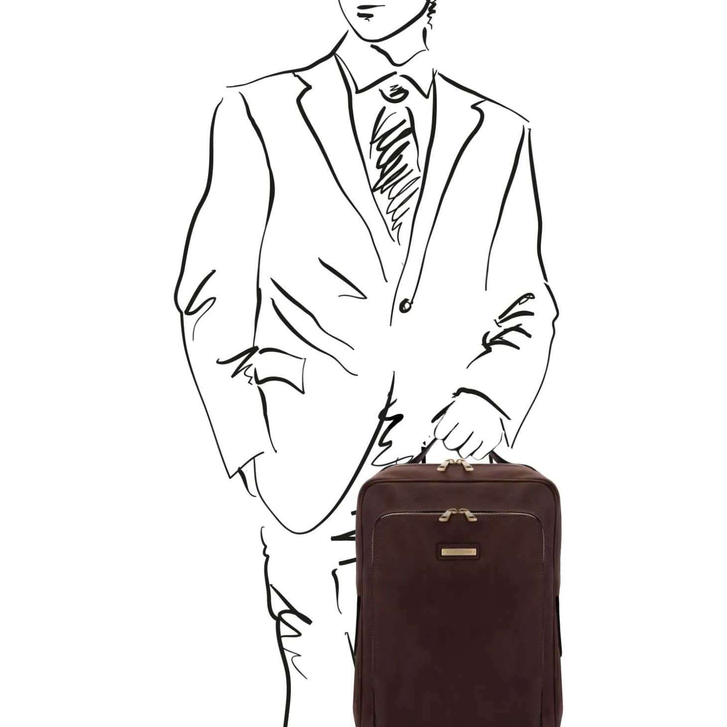 Leather Laptop Backpack