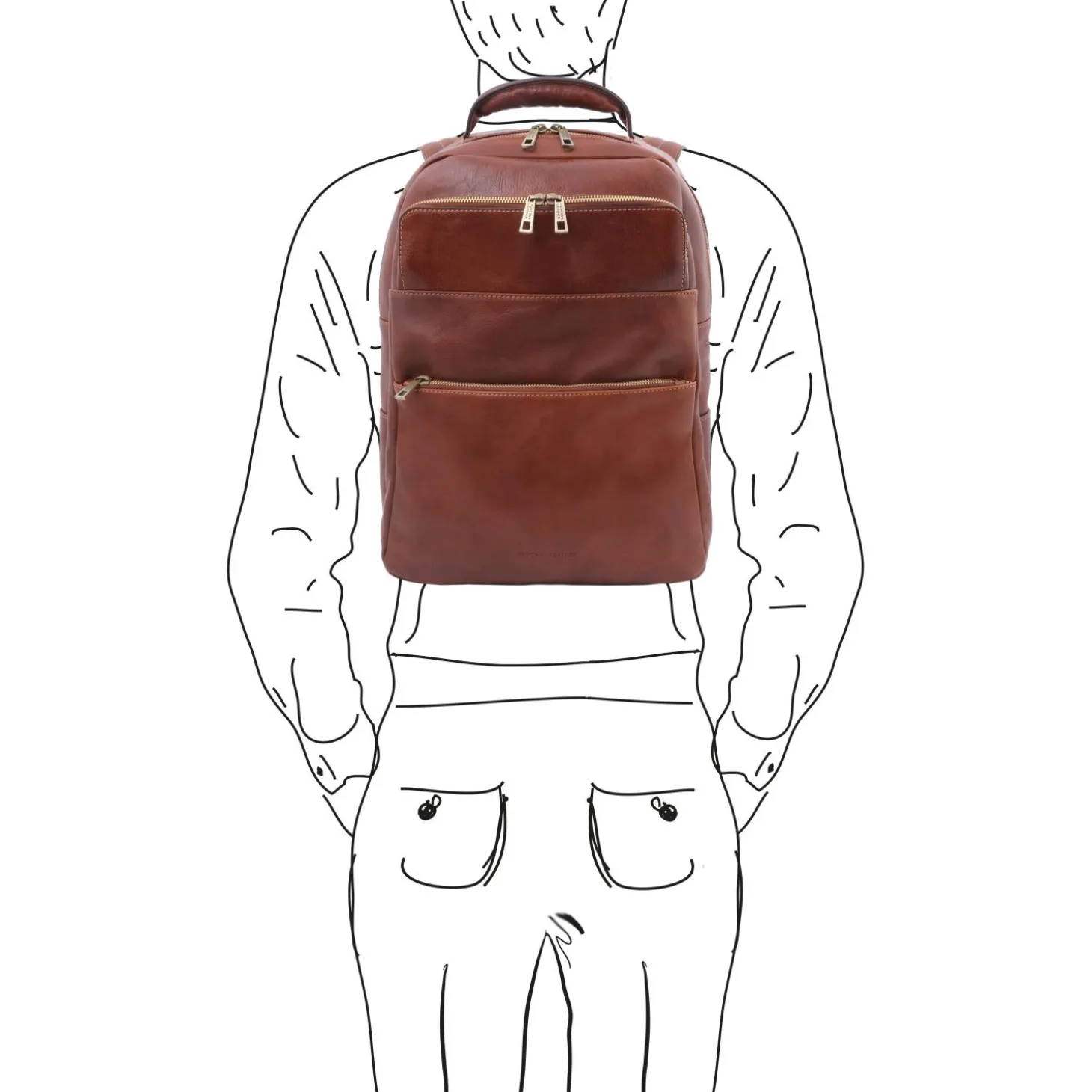 Leather Laptop Backpack