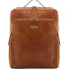 Leather Laptop Backpack - Large Size