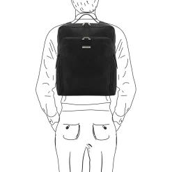 Leather Laptop Backpack - Large Size