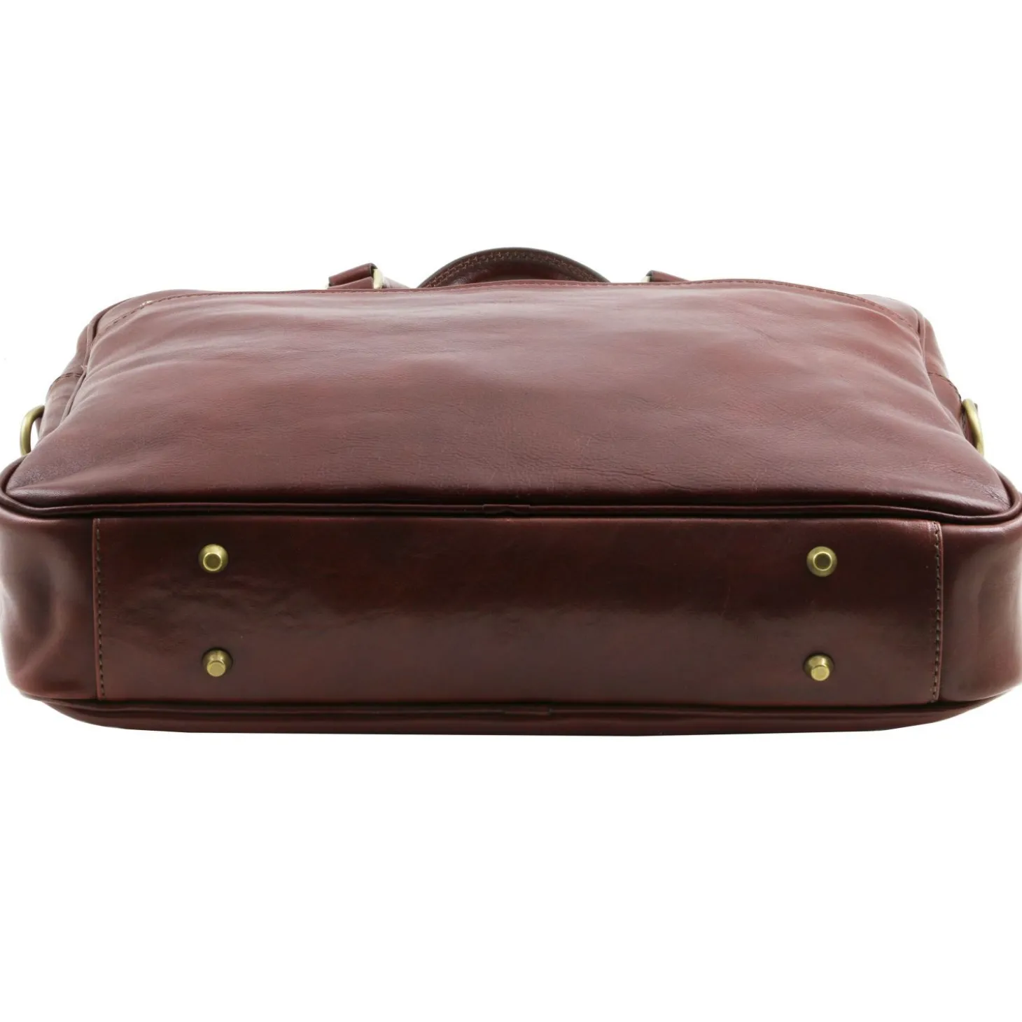 Leather Laptop Briefcase 2 Compartments With Front Pocket
