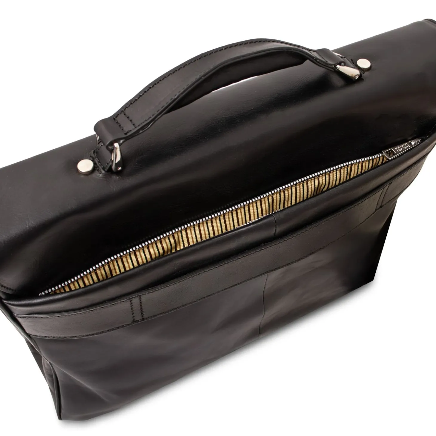 Leather Multi Compartment TL SMART Laptop Briefcase
