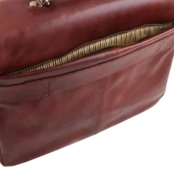 Leather Multi Compartment TL SMART Laptop Briefcase
