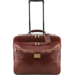 Leather Pilot Case With two Wheels