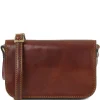 Leather Shoulder bag With Flap
