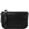 Leather Shoulder bag With Flap