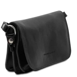 Leather Shoulder bag With Flap