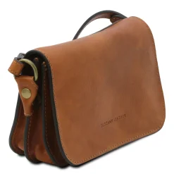 Leather Shoulder bag With Flap