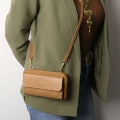Leather Wallet/phone Holder With Strap